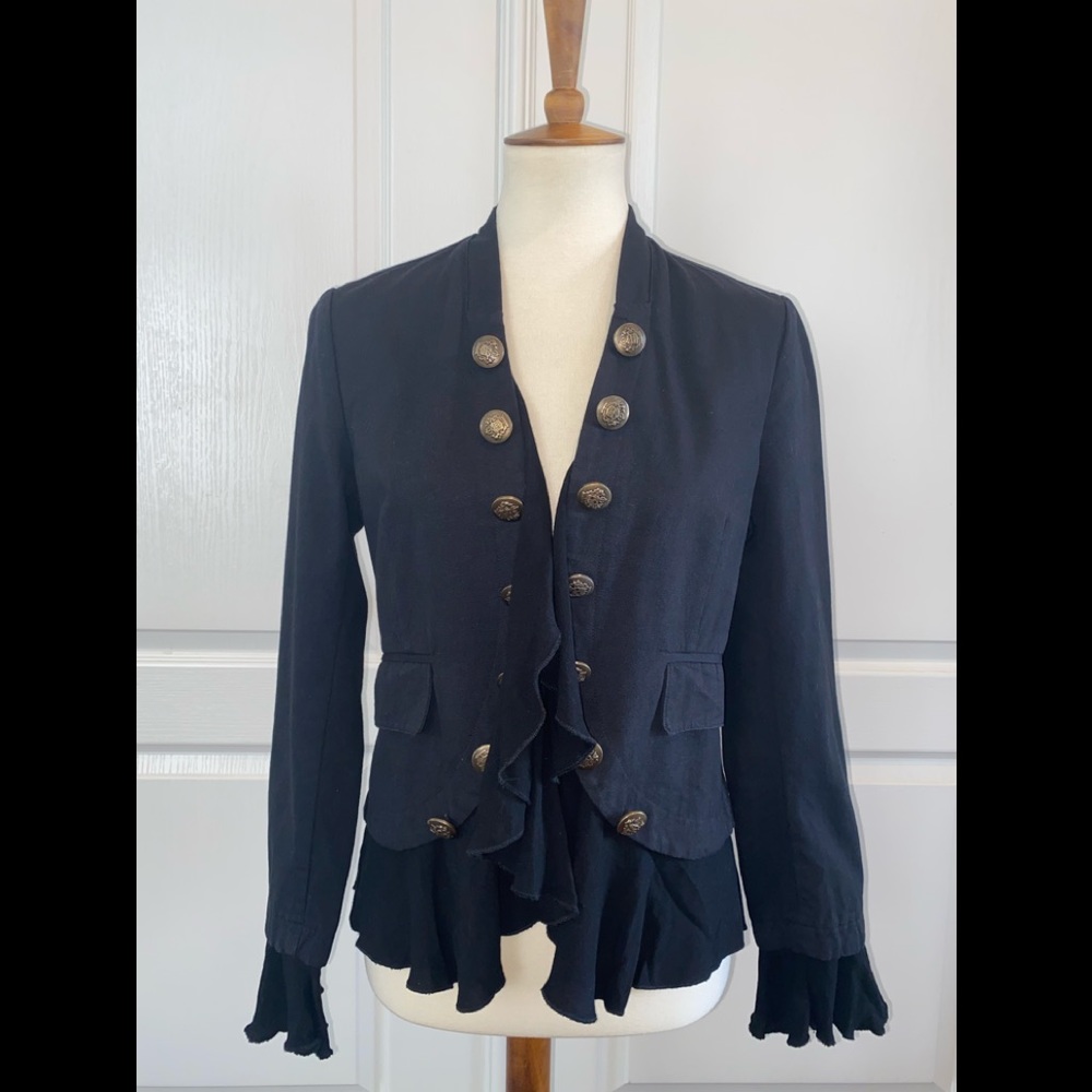 Brandon Thomas military style peplum jacket